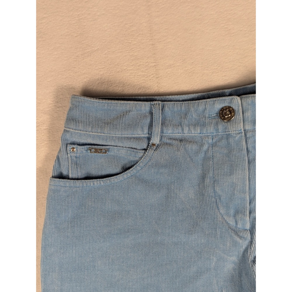 St. John Sport Marie Gray Light Blue Women's Corduroy Pants Size 4